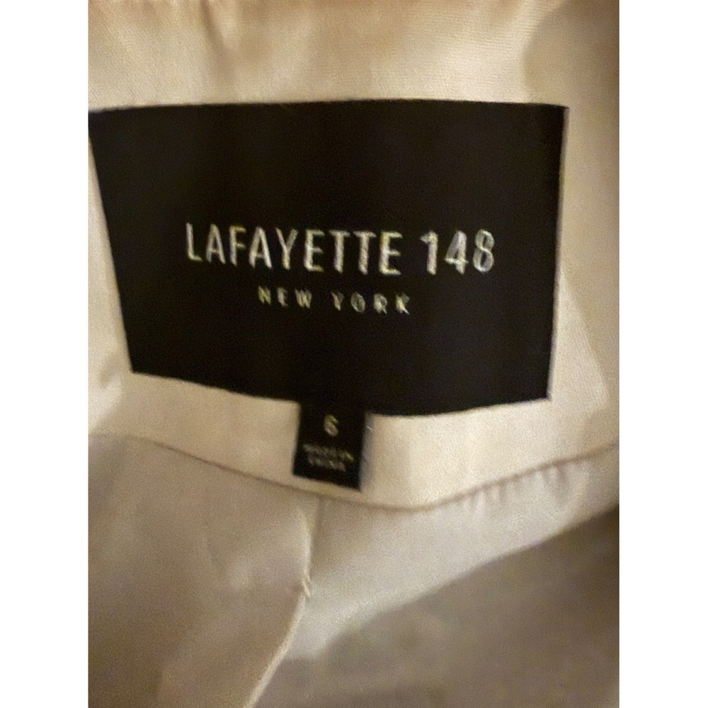 Lafayette 148 Textured Tweed Cropped Blazer Jacket Size 6 Quiet Luxury - Picture 4 of 13
